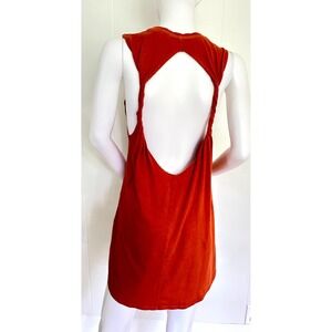XXI Open Back Mini Orange Tank Dress Size: Small